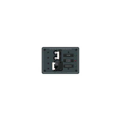 Blue Sea Systems Traditional Metal Circuit Breaker Panel - 120V AC Toggle Source Selector