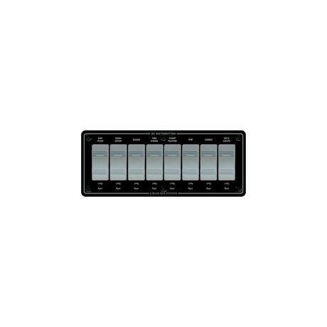 Blue Sea Systems 8261 Contura Water Resistant 12V DC 8 Position Panel, Gray