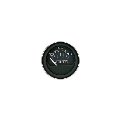 Faria Coral Black 2" Voltmeter Gauge (10-16 VDC)