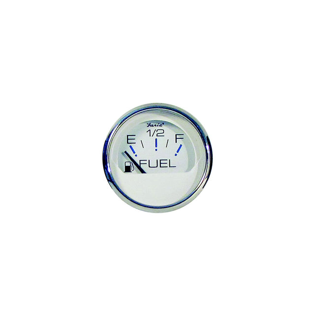 Faria Chesapeake SS White 2" Gauge - Fuel Level Gauge (E-1/2-F)