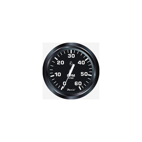 Faria 32804 Euro 4" Gauge - 6000 RPM Tachometer (Gas) (Inboard & I/O)