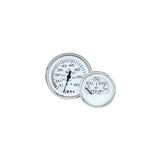 Faria F33864 Chesapeake White Stainless Steel Multifunction Gauge: Fuel Level, Oil psi, Water Temp, Voltmeter