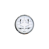Faria F33864 Chesapeake White Stainless Steel Multifunction Gauge: Fuel Level, Oil psi, Water Temp, Voltmeter