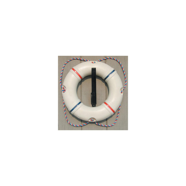 Dock Edge DE58421F Recreational Decorative Ring Buoy 19" White With Red/White/Blue Rope