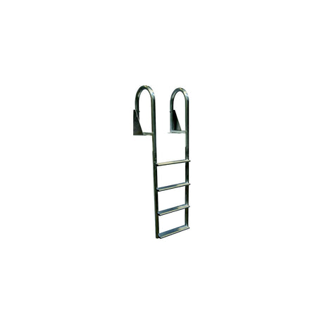 Dock Edge DE2123F Aluminum Flip Up Wide Step Ladder, 3-Step