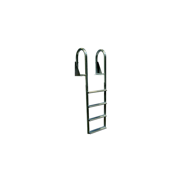 Dock Edge DE2125F Aluminum Flip Up Wide Step Ladder, 5-Step
