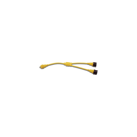 Marinco 152AY Standard "Y" Adapter Dock Side Male 50A 125V Locking to Boat Side Female 2-30A/125V Locking With Sealing Collar System