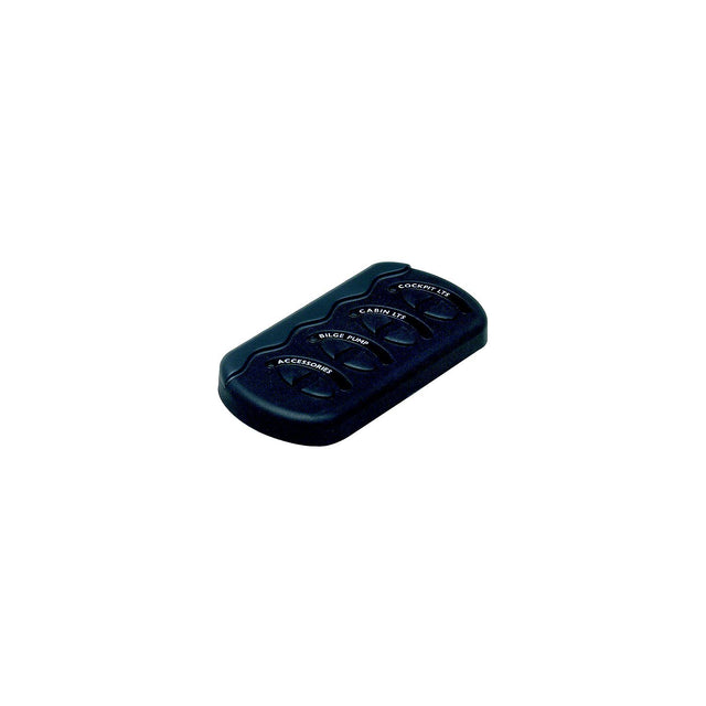 Marinco Contour Generation II Sprayproof Switch Panel With Fuse(s) - Black