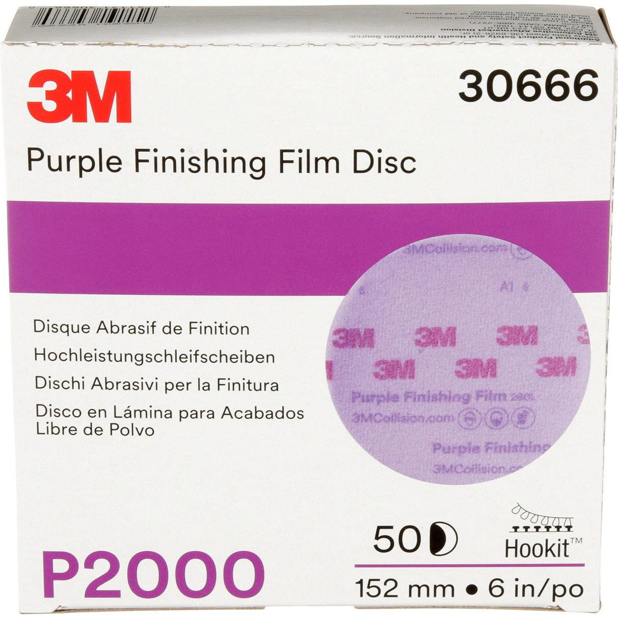 Hookit™ Purple Finishing Film Discs, 50/box