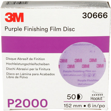 Hookit™ Purple Finishing Film Discs, 50/box