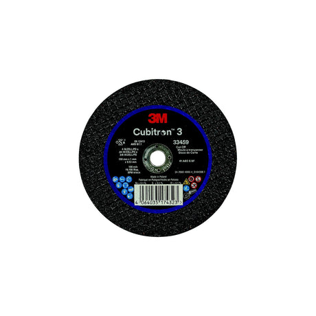 3M 33459 Cubitron™ 3 Cut-Off Wheel, Quantity: 5, 4" x 0.04" x 3/8"