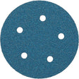 3M 36500 Hookit™ Blue Abrasive Disc Dust-Free,Grade:40E, 5 holes, 50 Discs/Carton, 5"