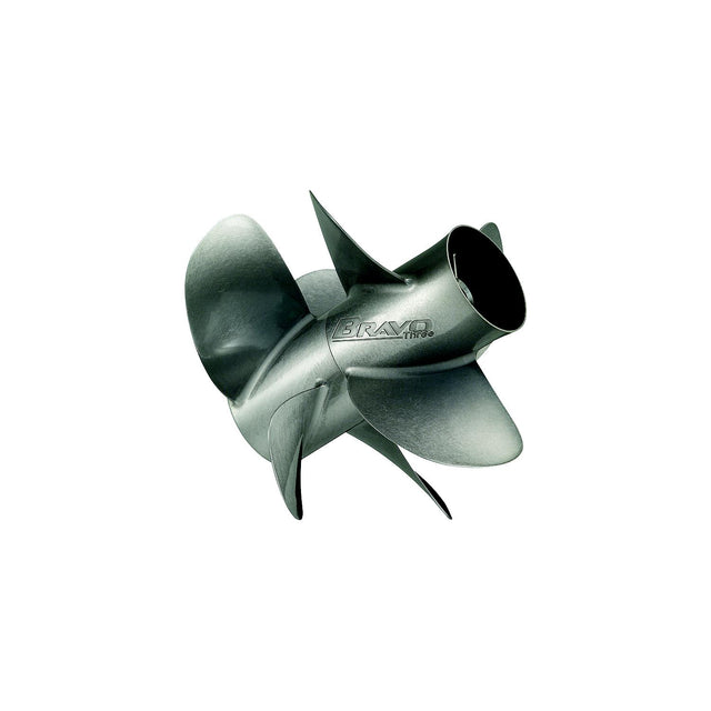 8M0123403 Bravo Three 14.3" diameter X 21" pitch, 3-Blade Stainless Steel Propeller, Right Hand Rotation, Matte Finish
