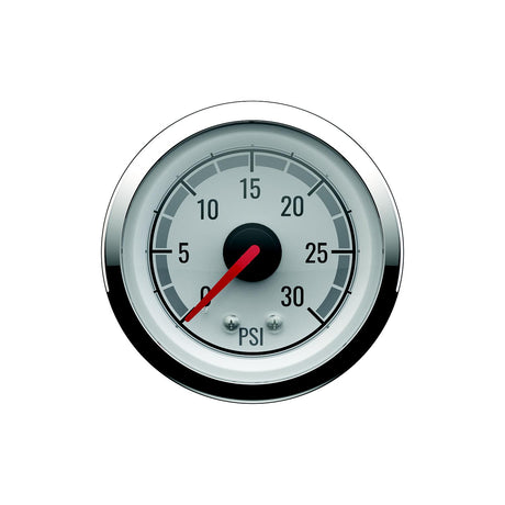 Quicksilver 8M6020079 Water Pressure (0-30psi), White/Chrome