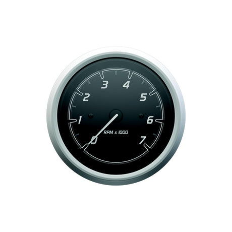 Quicksilver 8M6020110 Tachometer (7,000rpm), Black/Brushed Stainless
