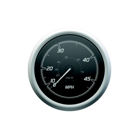 Quicksilver 8M6020111 Speedometer (45mph), Black/Brushed Stainless