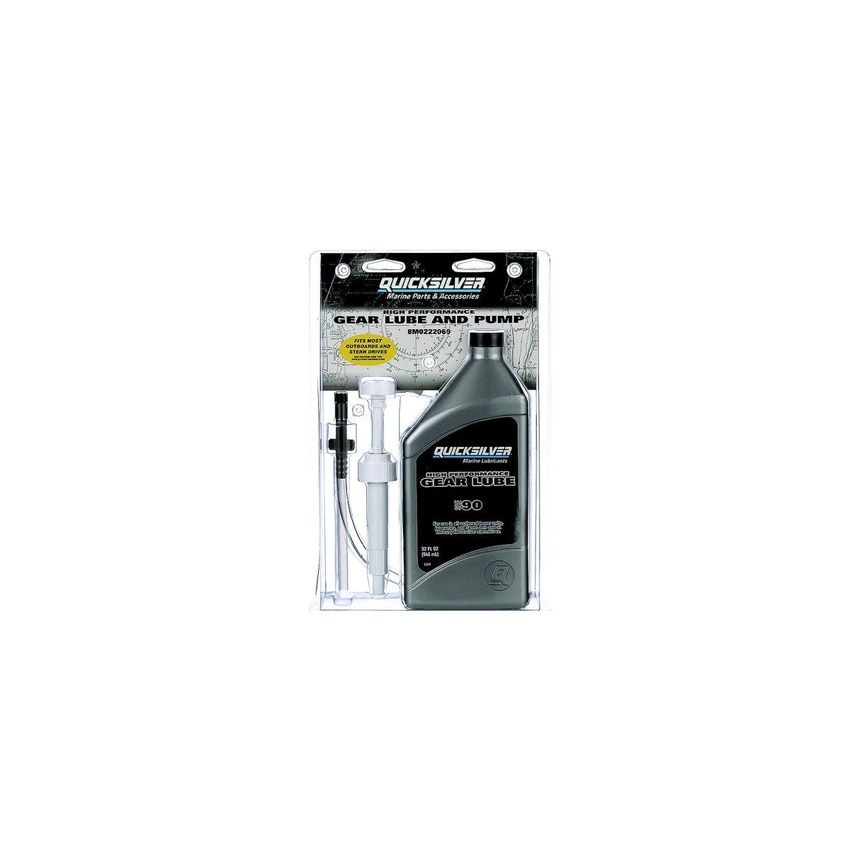 Quicksilver 92-8M0222069 High Performance SAE-90 Gear Lube and Pump
