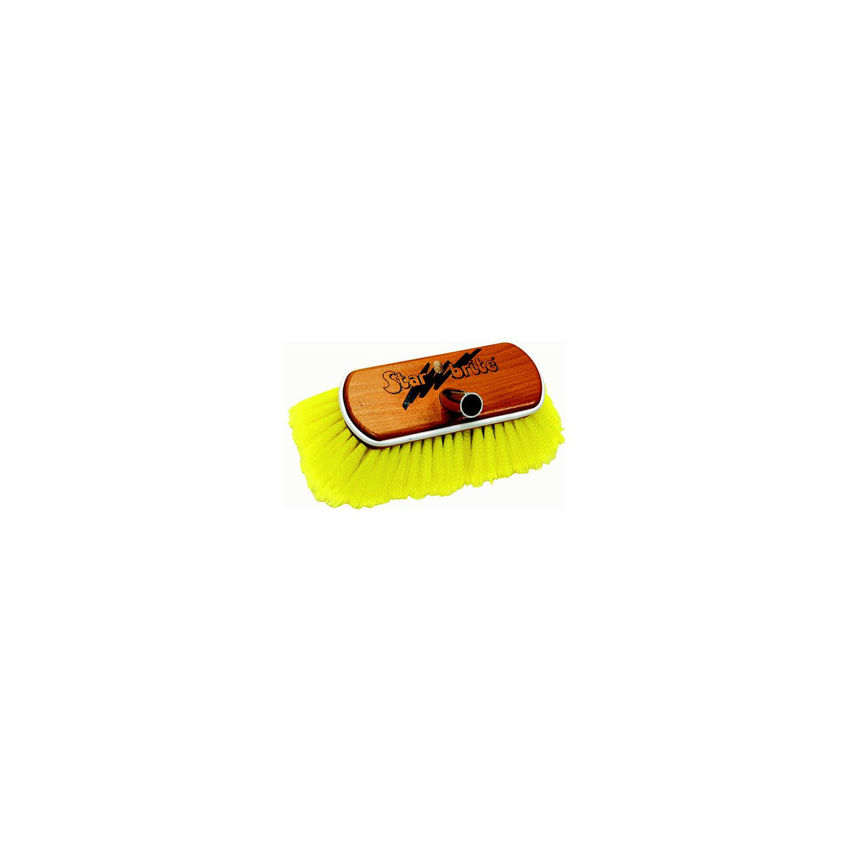 Starbrite 40170 8" Synthetic Wood Block Brush with Bumper, Soft, Yellow