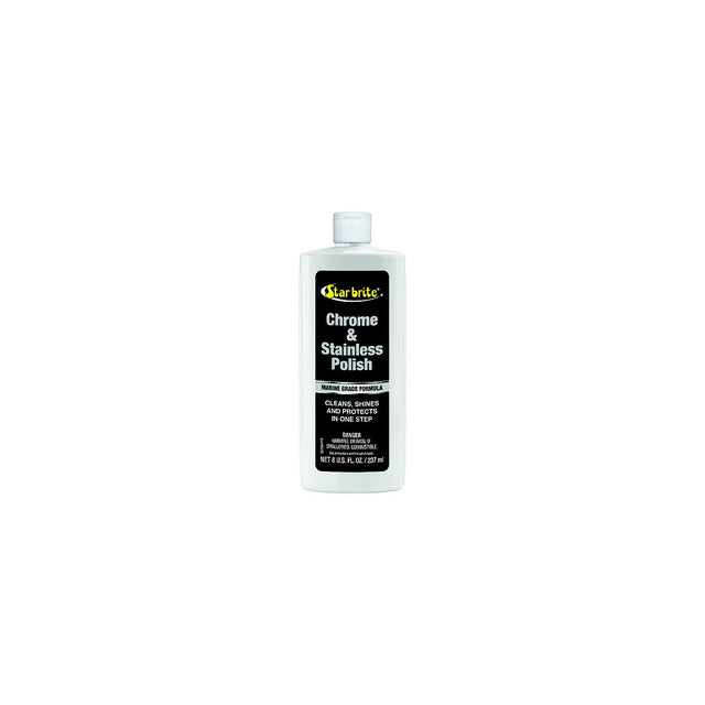 Chrome & Stainless Steel Polish, 8 oz.