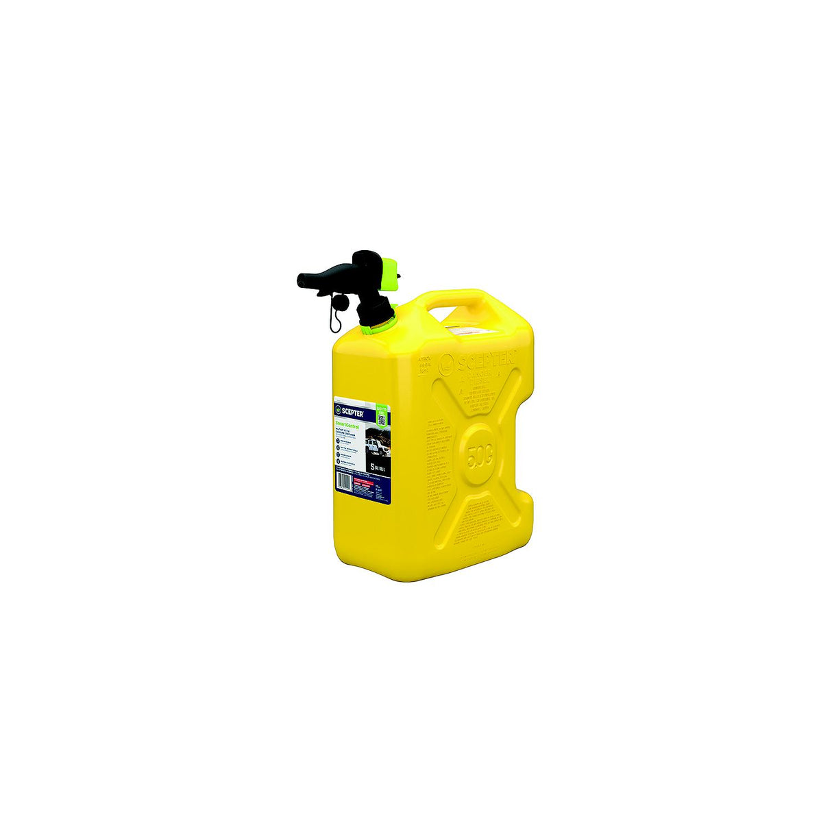 Scepter FSCRVD5 SmartControl™ Diesel Military Style Fuel Container w/Rear Handle, 5 GAL Yellow