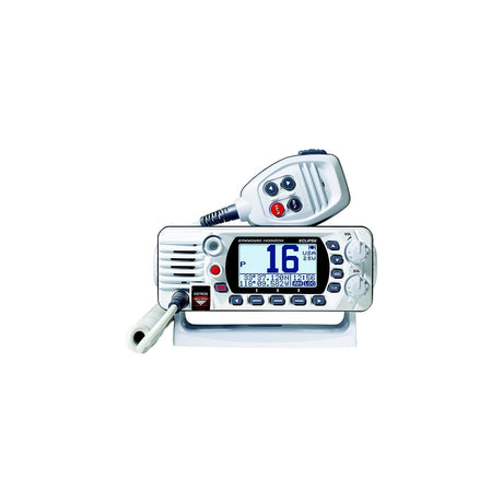 Standard Horizon, GX1410B, GX1410/GX1410GPS Eclipse Fixed Mount Marine VHF, Eclipse, 6.14"Wx2.4"Hx3.94"D, White