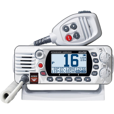 Standard Horizon, GX1410GPS Eclipse Fixed Mount Marine VHF With GPS, Eclipse, 6.14"Wx2.4"Hx3.94"D, White