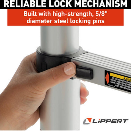 <StartList><FeaturesBullets>Lippert 2021097938 On-The-Go™ 12-1/2' Telescoping Ladder</FeaturesBullets></StartList>