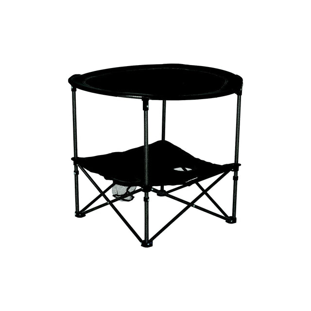 Lippert 2023053720 Two-Tier Folding Camping Table - Dark Grey, 4.3" x 14.6" x 27.4" Folded, 80 lbs.