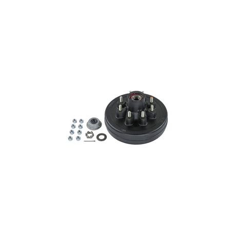 Lippert 2024013260 Brake Drum Hub Kit  12" with Installed Bearings - 8 on 6-1/2", 1/2" Studs, 7,000-lb. Axles #2024013260