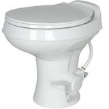 Flow Max™ RV Toilet - White Round Plastic Bowl