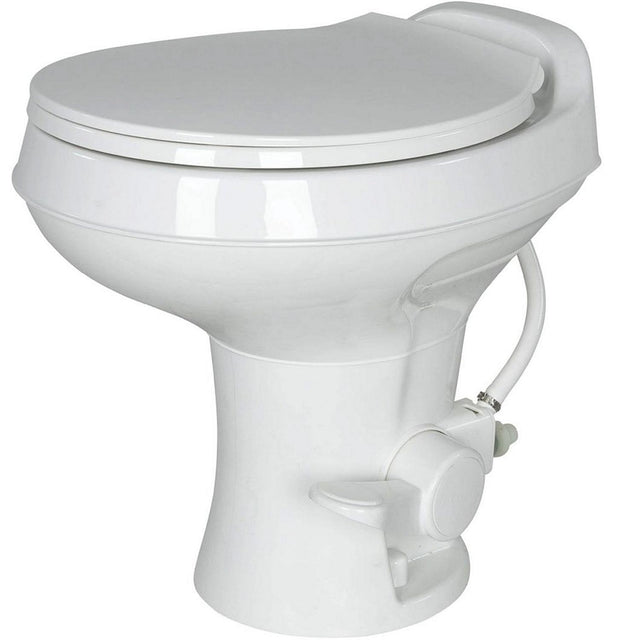 Flow Max™ RV Toilet - White Round Plastic Bowl