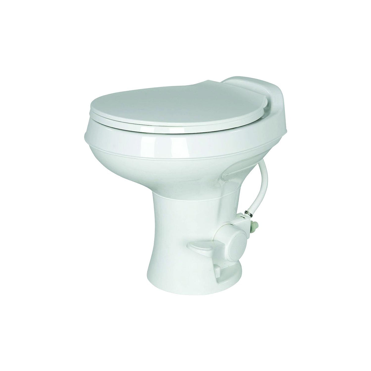 Flow Max™ RV Toilet - White Round Plastic Bowl