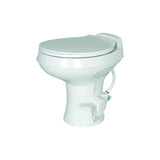 Flow Max™ RV Toilet - White Round Plastic Bowl