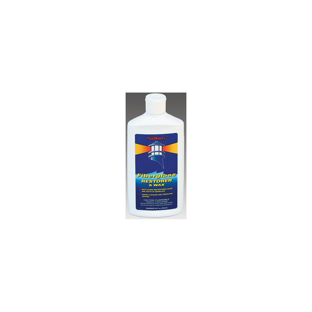 One Step Fiberglass Restorer & Wax, Liquid, 12 oz.