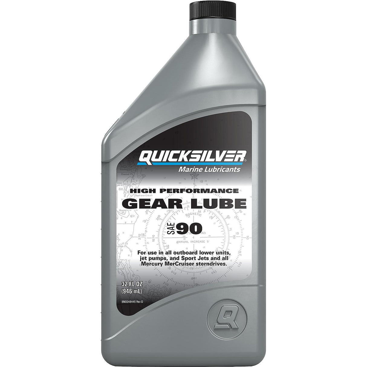 Quicksilver 92-8M0222065 High Performance Gear Lube SAE-90, 32 oz.