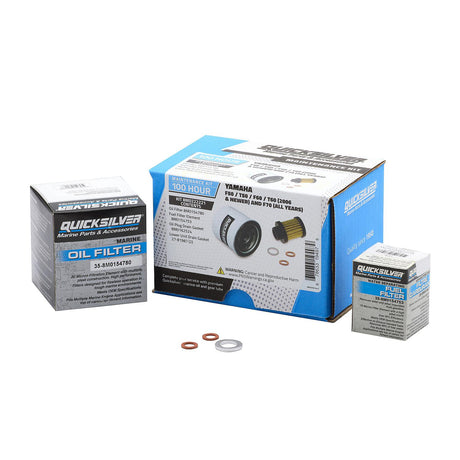 Quicksilver 8M0222221 100 Hour Maintenance Kit, Yamaha F50/T50/F60/T60 and F70