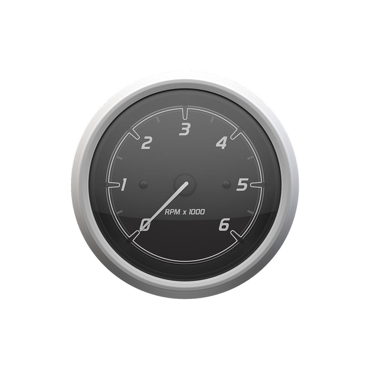 Quicksilver 8M6020109 Tachometer (6,000rpm), Black/Brushed Stainless