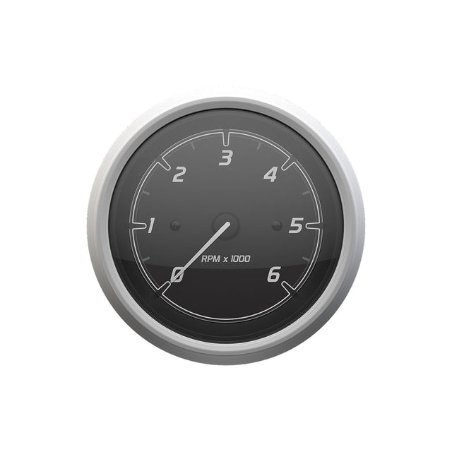 Quicksilver 8M6020109 Tachometer (6,000rpm), Black/Brushed Stainless