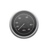 Quicksilver 8M6020112 Speedometer (45mph), Black/Brushed Stainless