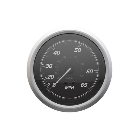 Quicksilver 8M6020112 Speedometer (45mph), Black/Brushed Stainless