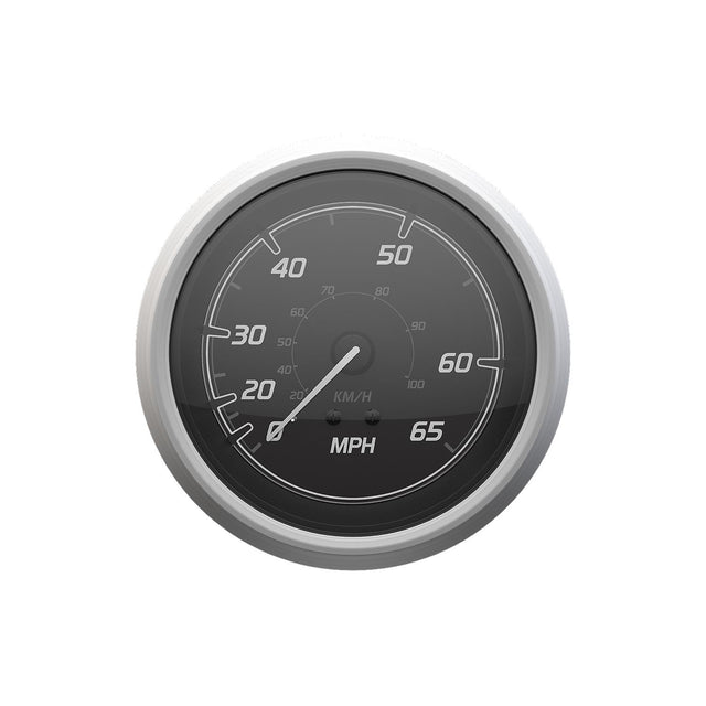 Quicksilver 8M6020112 Speedometer (45mph), Black/Brushed Stainless