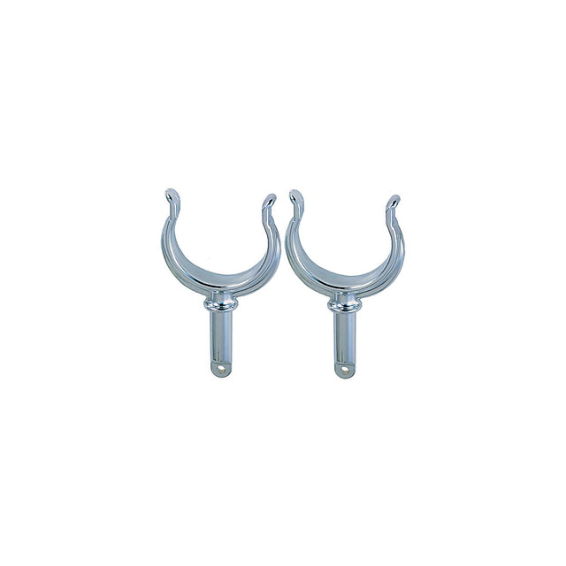 Ribbed Rowlock Horns, Zinc, Pair