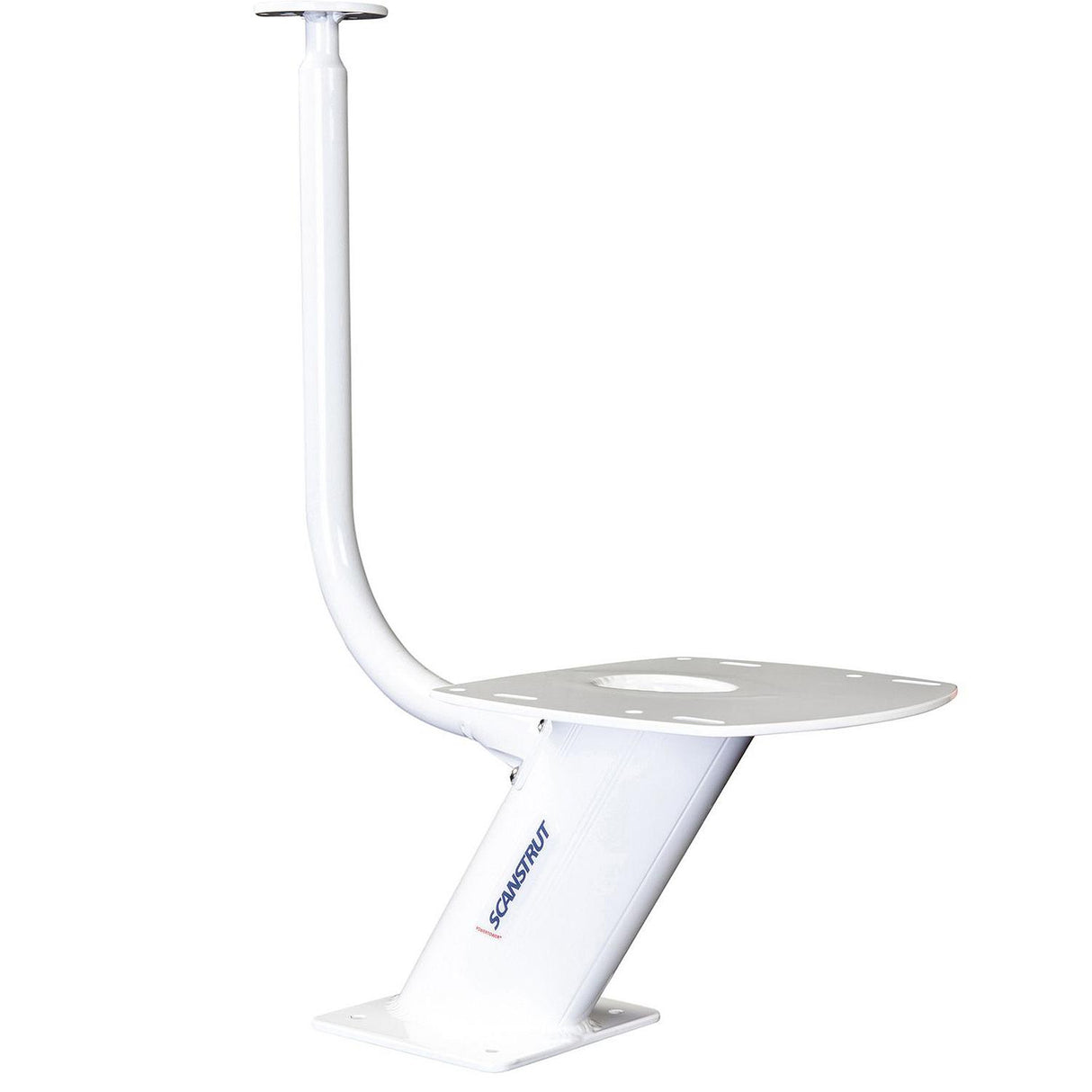 Scanstrut APTF25001 Aluminum PowerTower - White, Fits with 2kW/4kW Raymarine; Garmin & Navico BR24/3G/4G radomes (Forward leaning w/ 25-degree rake), 10"
