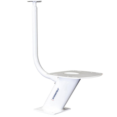 Scanstrut APTF25001 Aluminum PowerTower - White, Fits with 2kW/4kW Raymarine; Garmin & Navico BR24/3G/4G radomes (Forward leaning w/ 25-degree rake), 10"