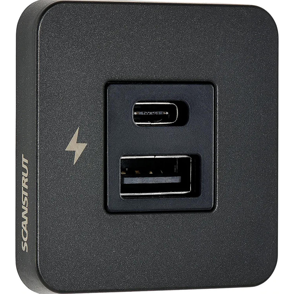 Scanstrut SCTILE10 USB-A & C Interior Charging Socket - Black Bezel, 10-32V DC