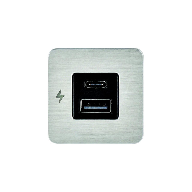 Scanstrut SCTILE11 USB-A & C Interior Charging Socket - Stainless Steel, 10-32V DC