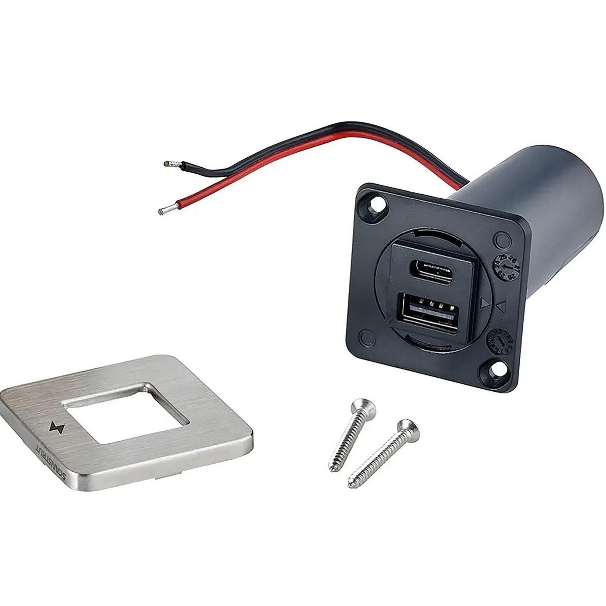 Scanstrut SCTILE11 USB-A & C Interior Charging Socket - Stainless Steel, 10-32V DC