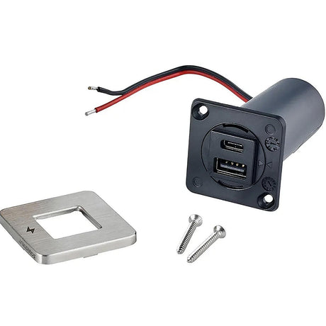 Scanstrut SCTILE11 USB-A & C Interior Charging Socket - Stainless Steel, 10-32V DC