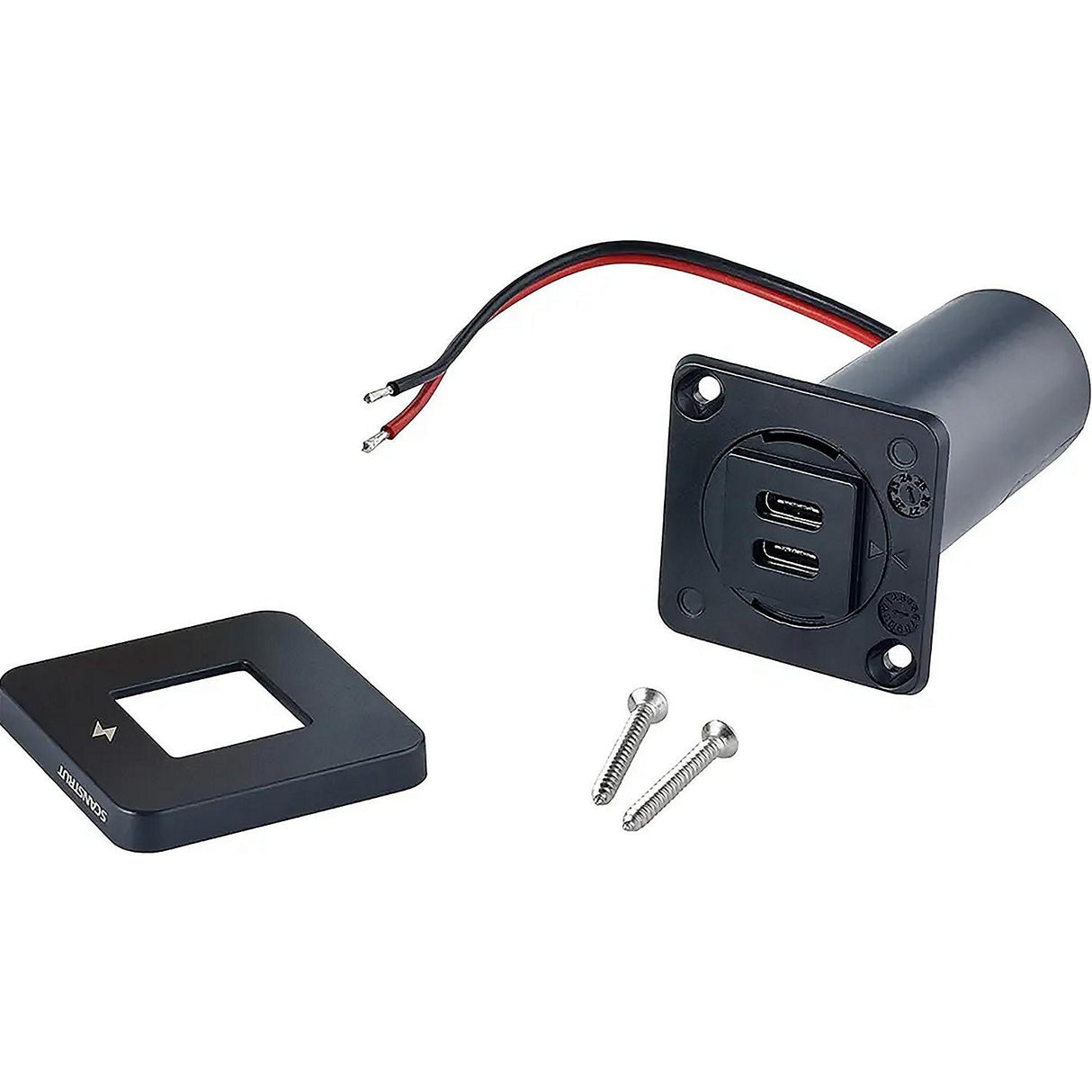 Scanstrut SCTILE20 USB-A & C Interior Charging Socket - Black Bezel, 
10-32V DC