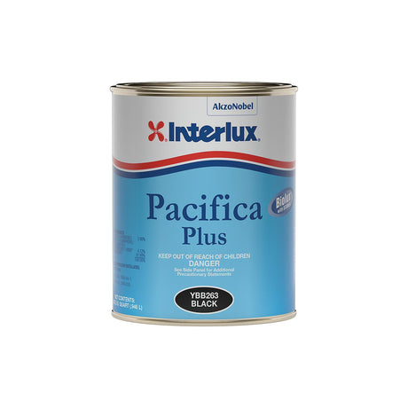 Interlux YBB263Q Pacifica Plus Bottom Paint, Black, Qt.